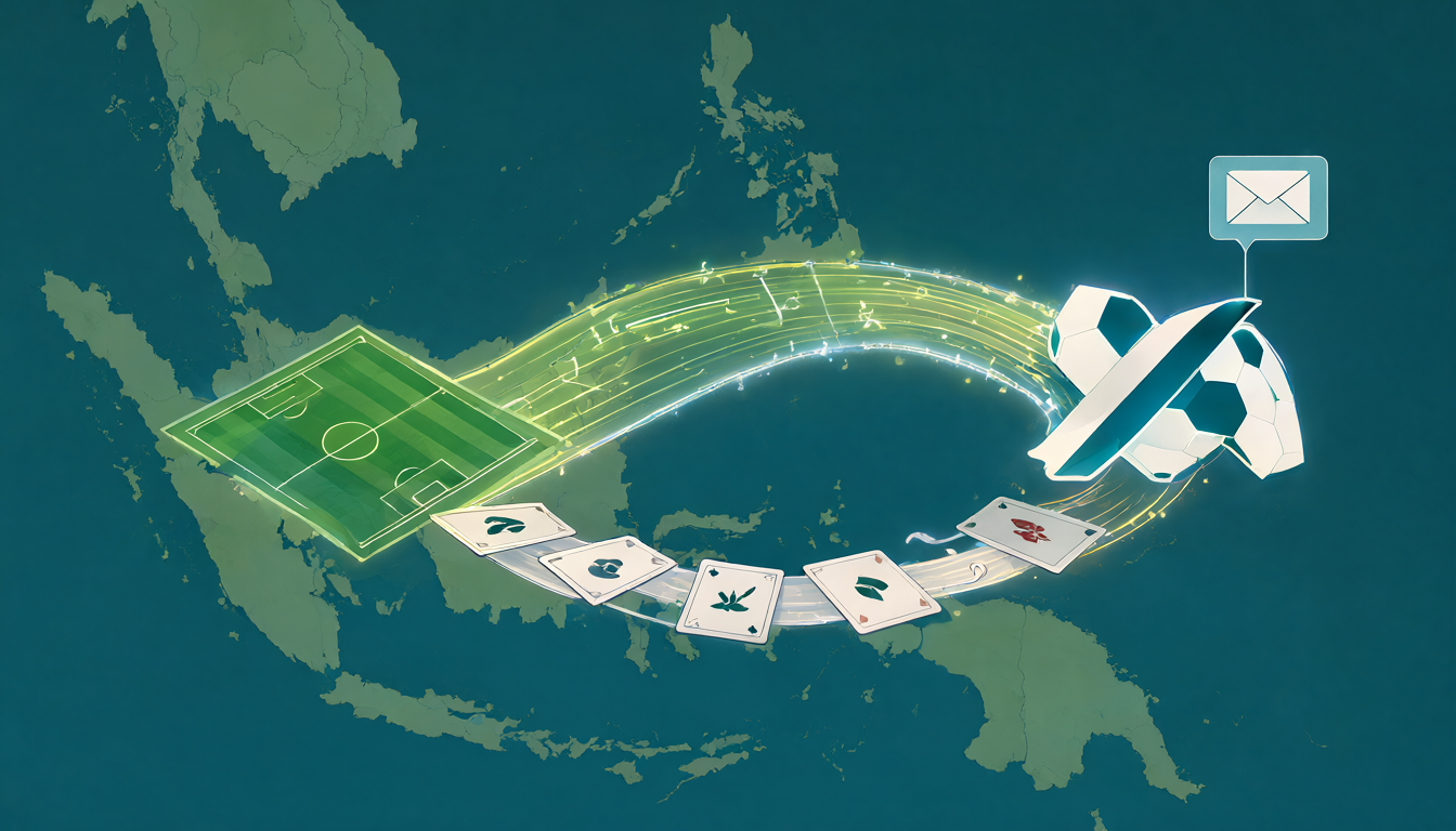 Dos líneas de contenido de la marca 12bet — deportiva y de casino — convergen en un mismo signo en el mapa de Asia y Brasil, junto a un icono de mensaje SMS